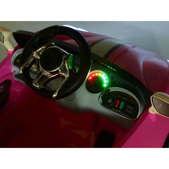 Moderní autíčko Stick GTR 88 s dálkovým ovládáním, vodící tyčí a vlastními klíčky, RŮŽOVÉ